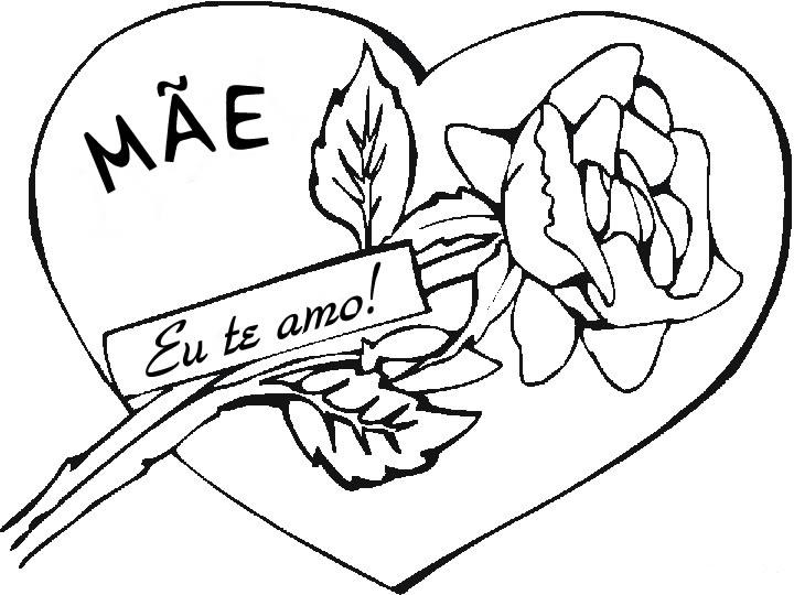 desenho de coração para colorir dia das mães