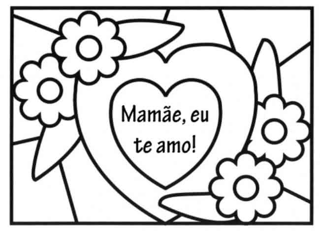 desenho de flor para colorir dia das mães