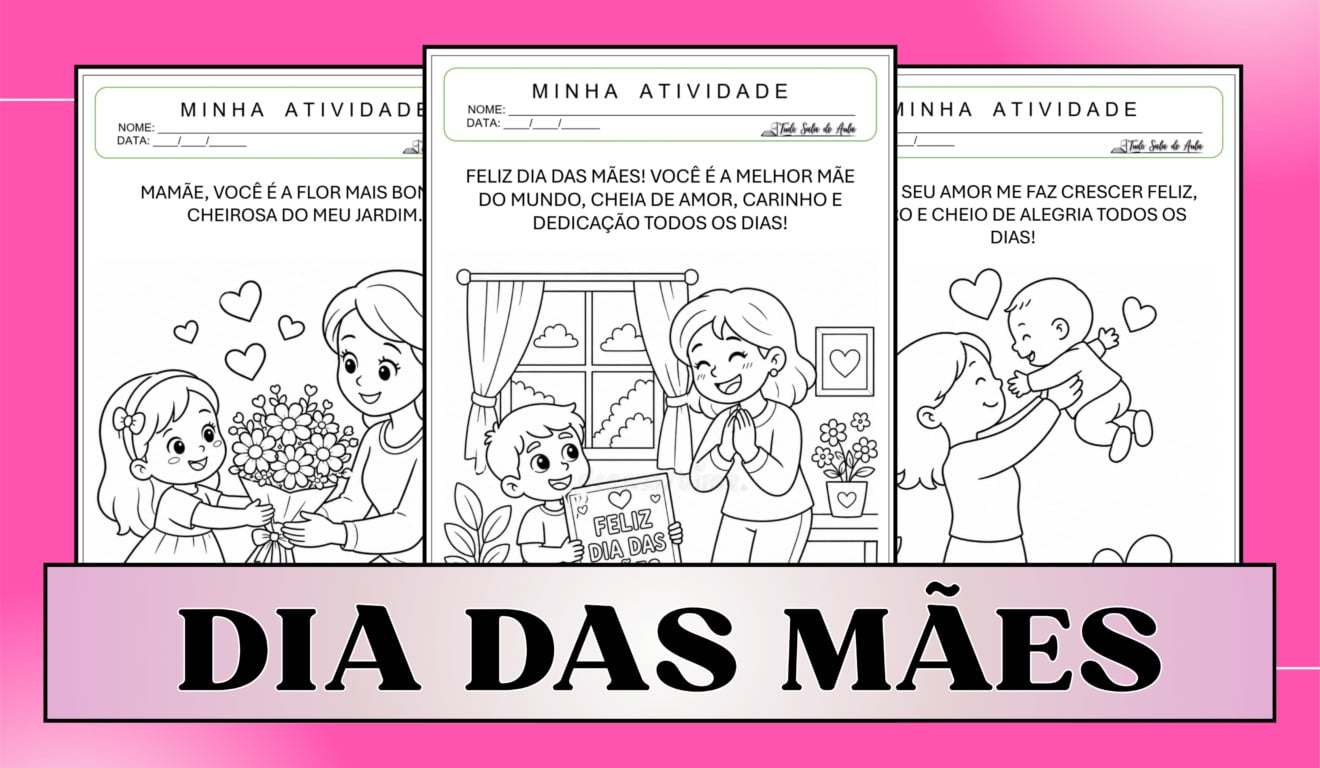 desenhos fáceis dia das mães para colorir