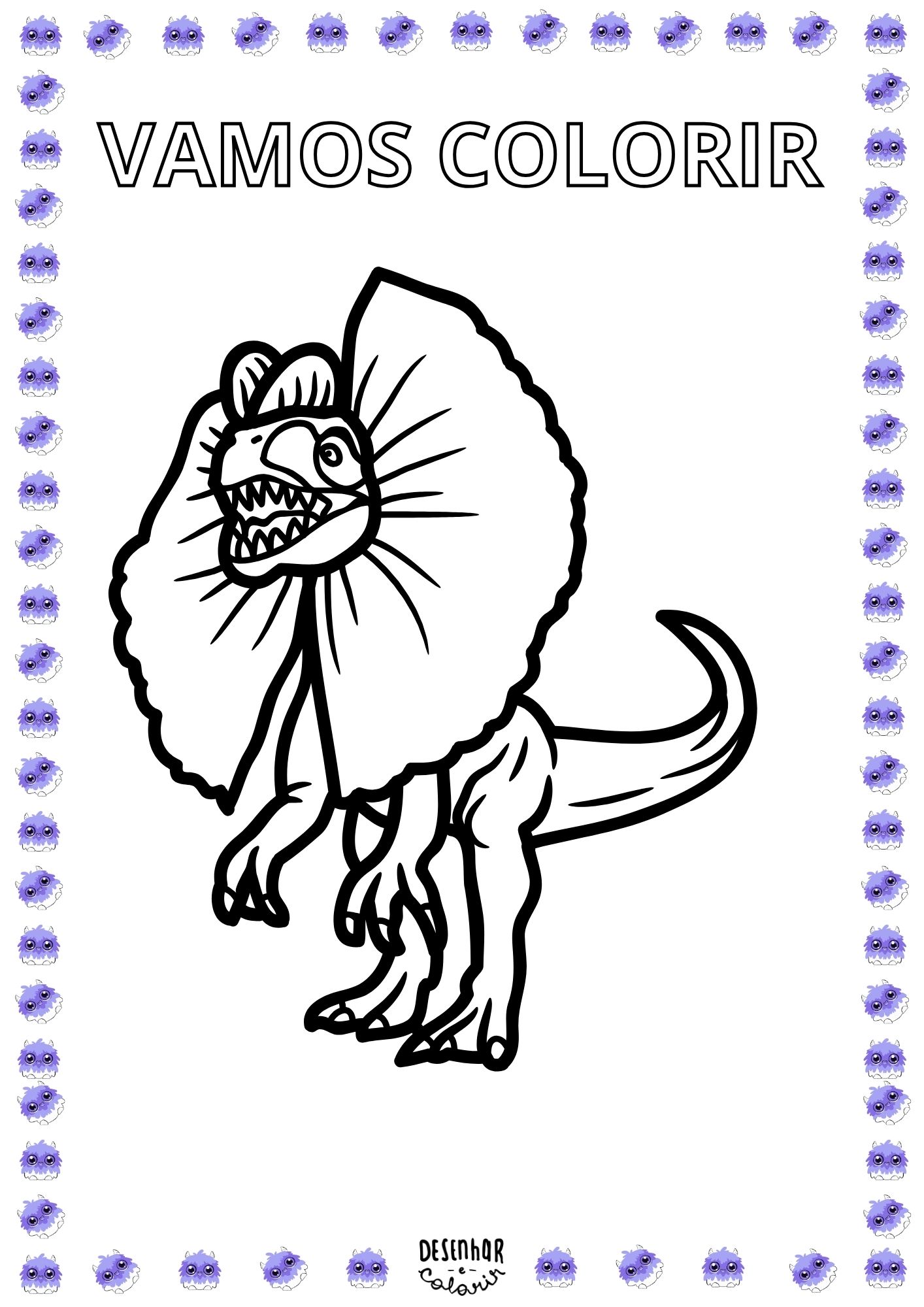 moldes de dinossauros para colorir
