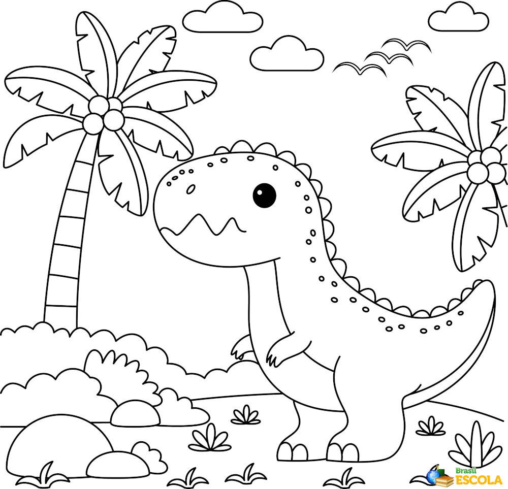 ilustrações de dinossauros para pintar