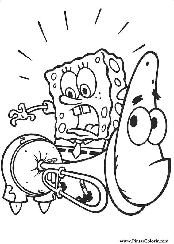 cenas do Bob Esponja para colorir