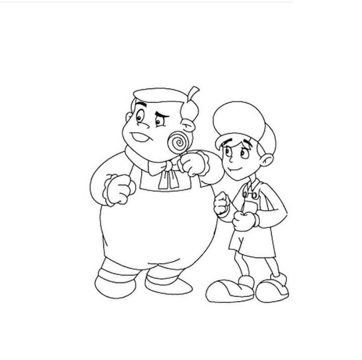 páginas para colorir Chaves e Quico