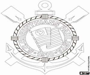 escudo do corinthians para imprimir e colorir