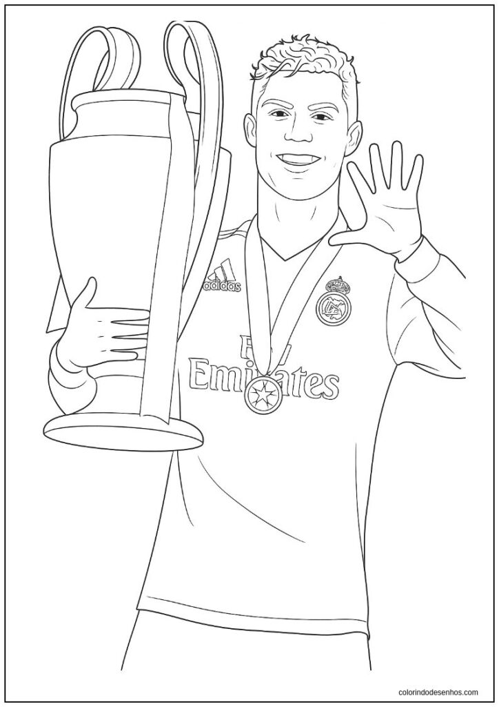 Página para colorir CR7
