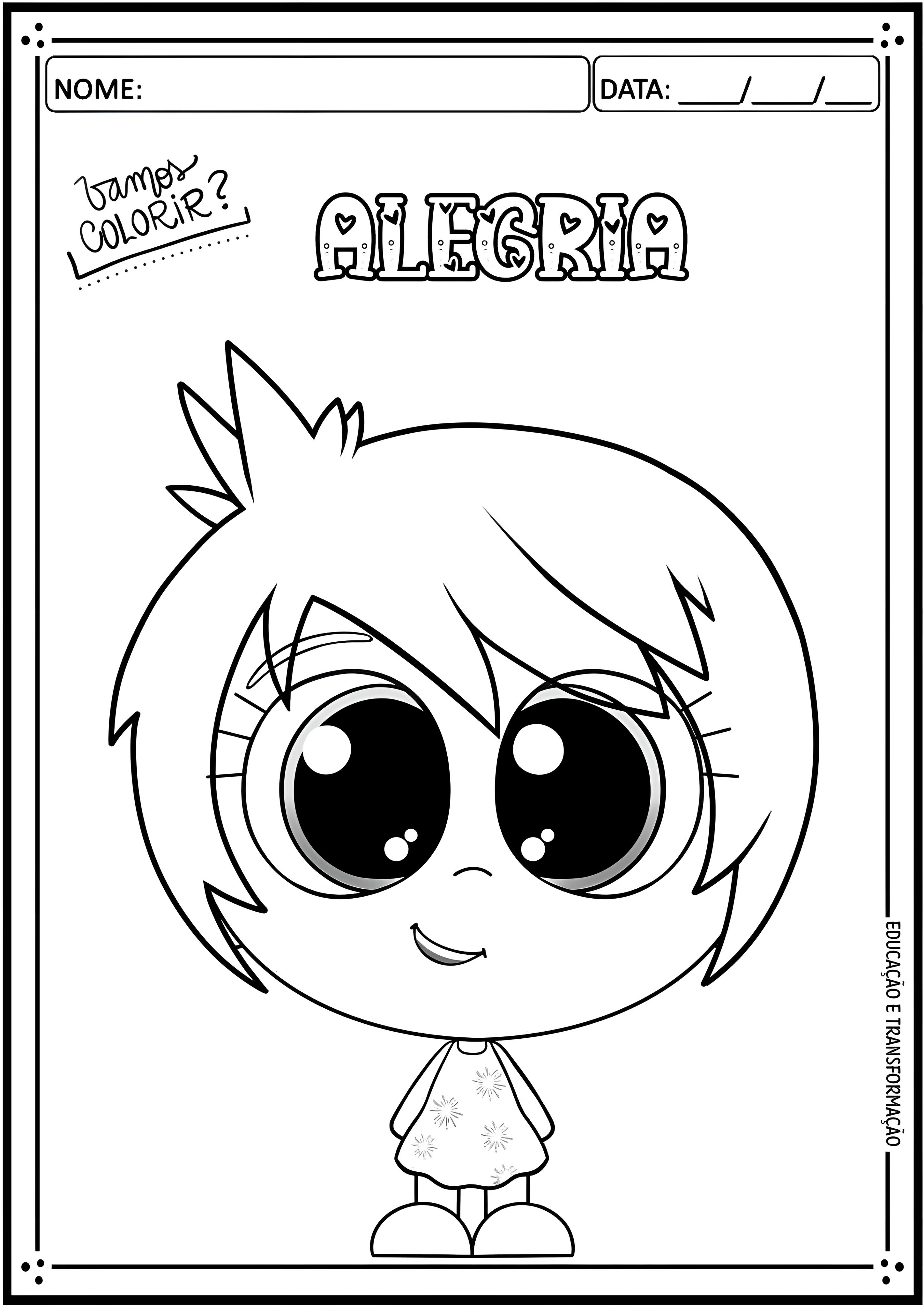 desenhos Divertida Mente 2 para imprimir
