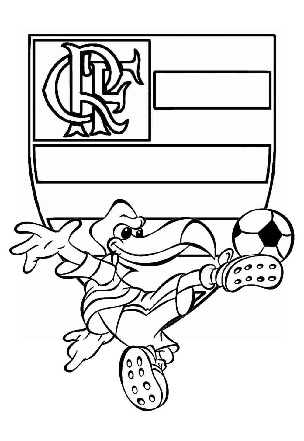 flamengo para imprimir e colorir