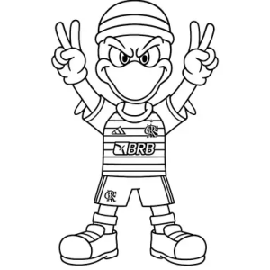 flamengo desenho fácil para colorir