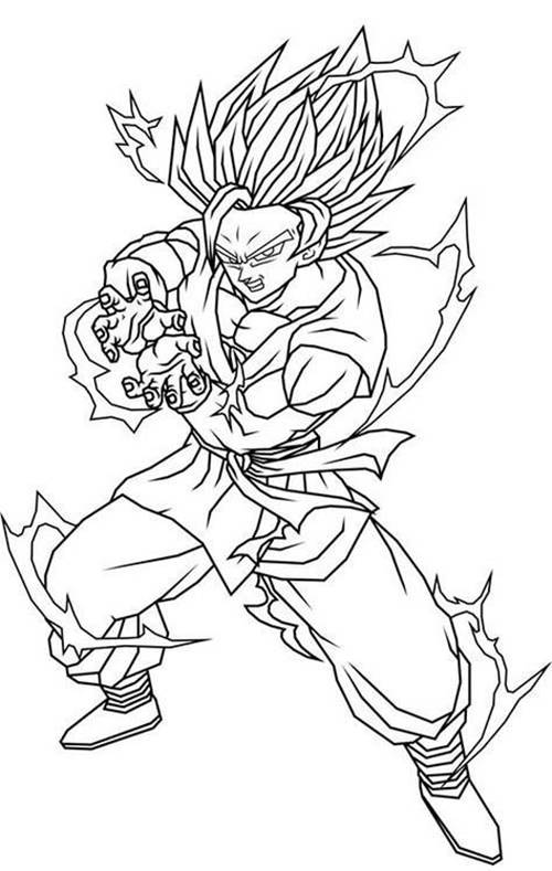 desenho do goku para pintar
