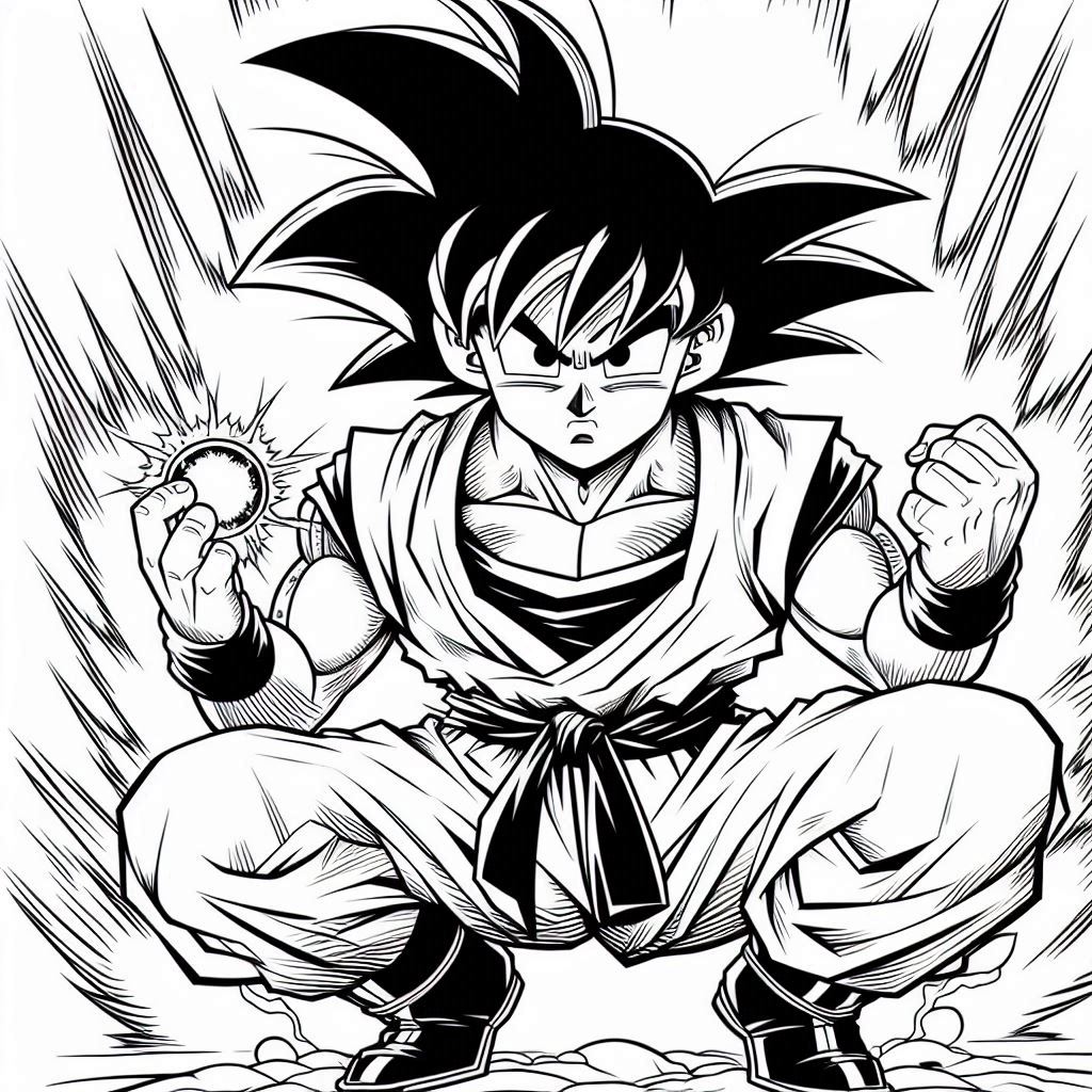 desenhos do goku para imprimir