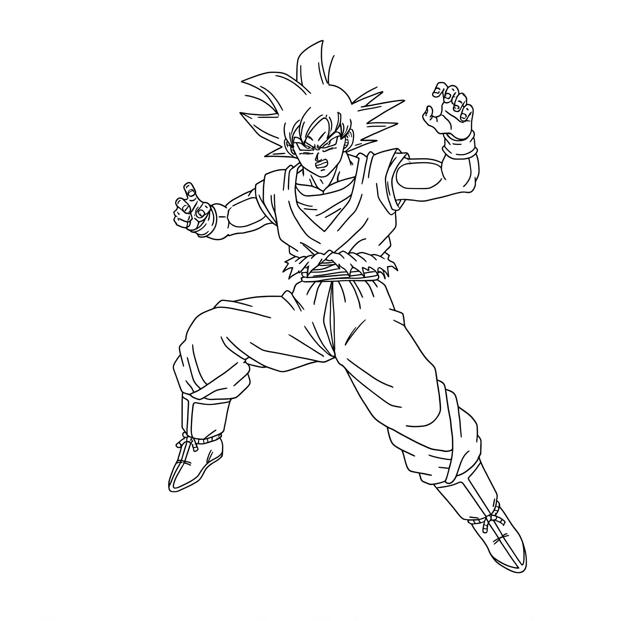 goku instinto superior para colorir