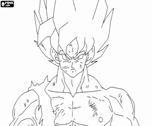 goku criança para colorir