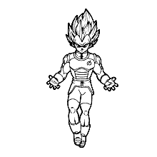 goku criança para colorir