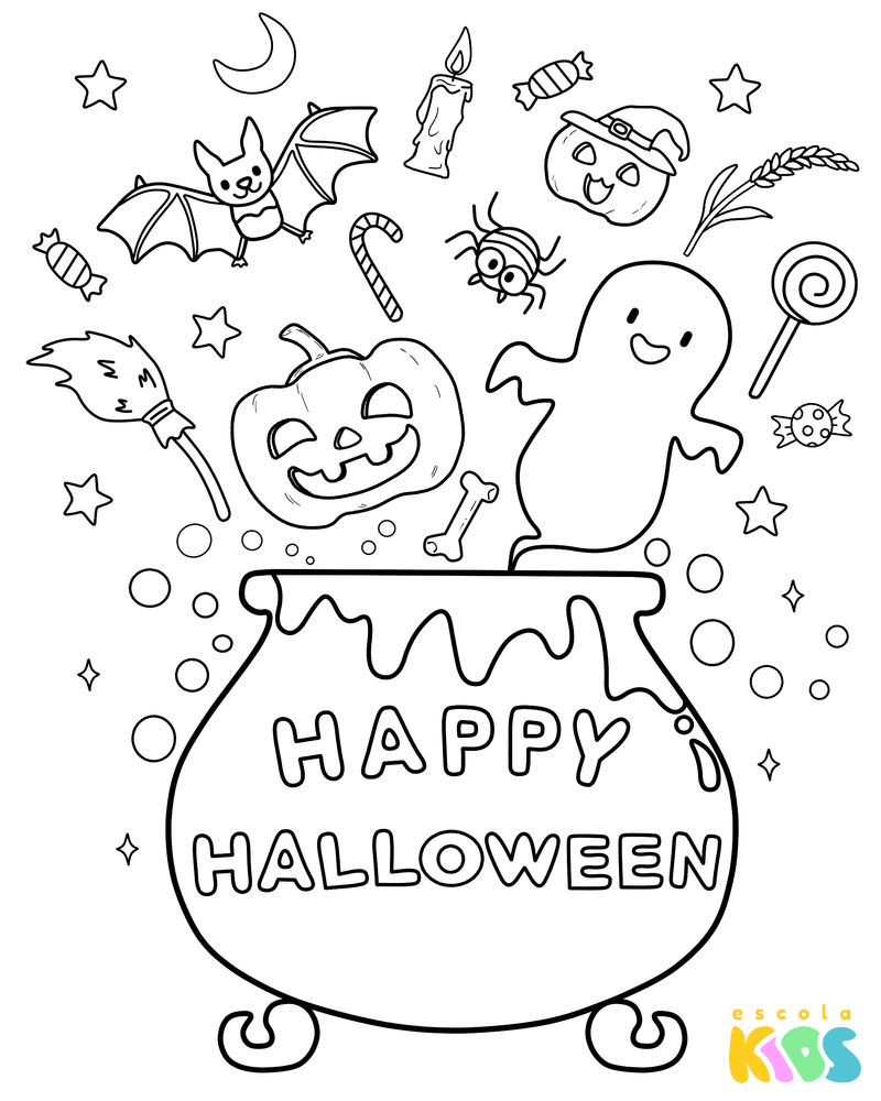 desenhos de halloween para colorir para imprimir