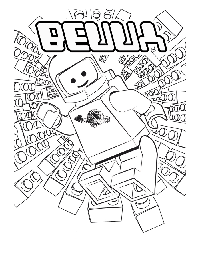 personagem lego para colorir