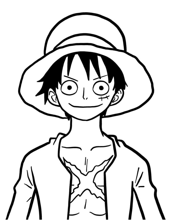desenho do luffy e usopp para colorir