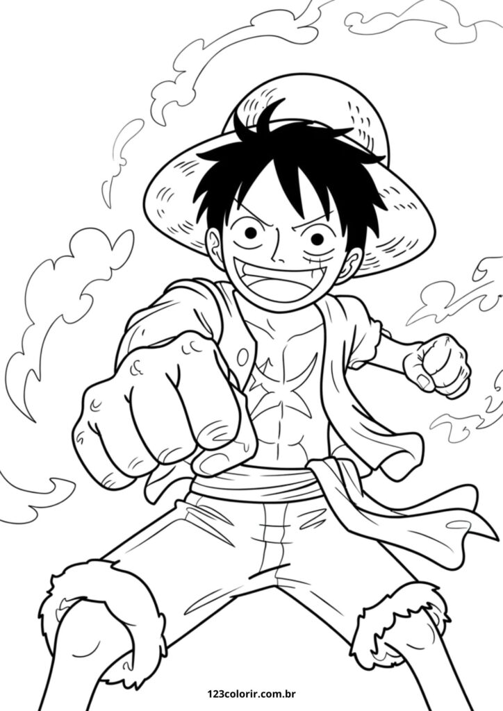 desenho do luffy e zoro para colorir