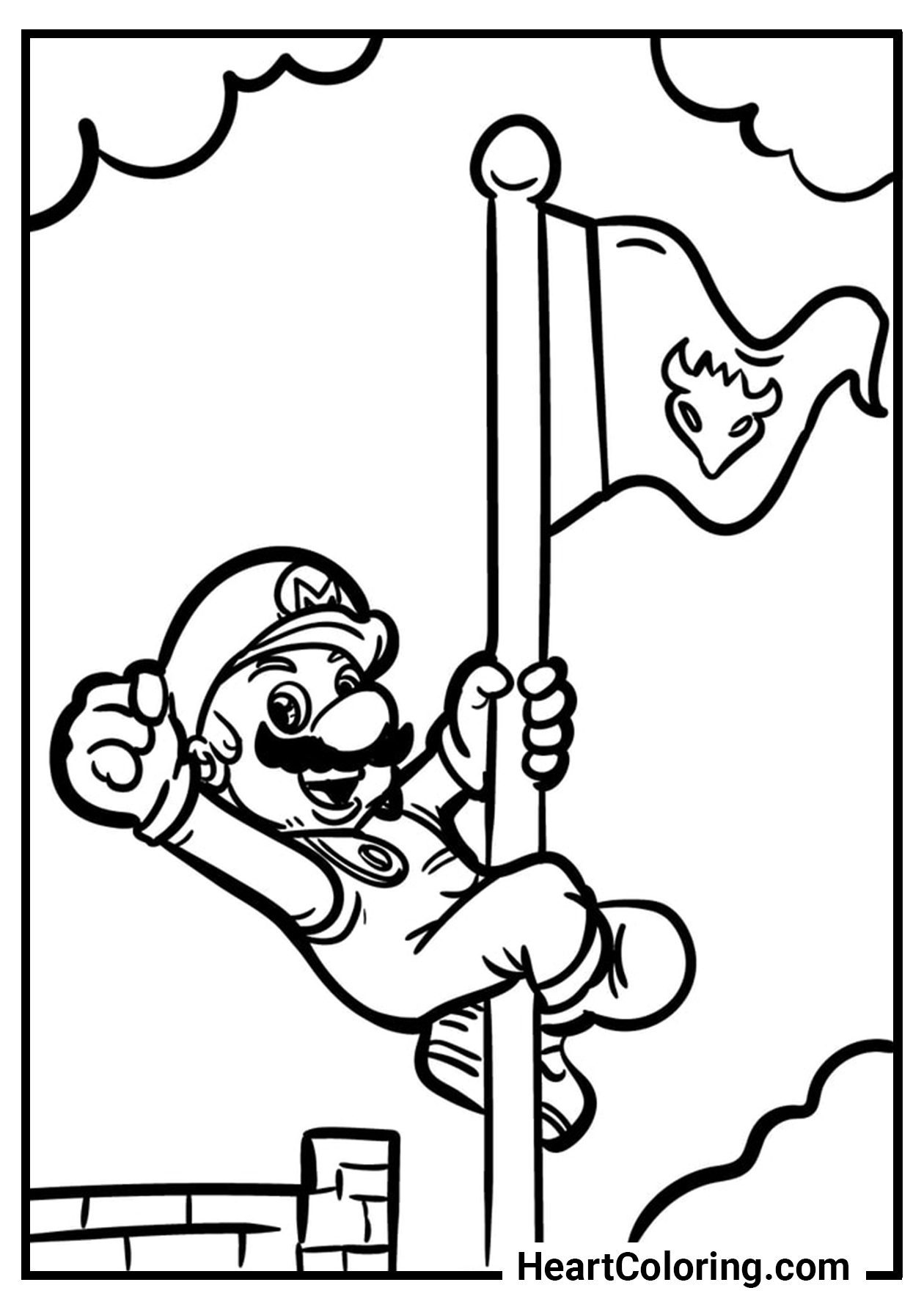 desenho mario kart para colorir