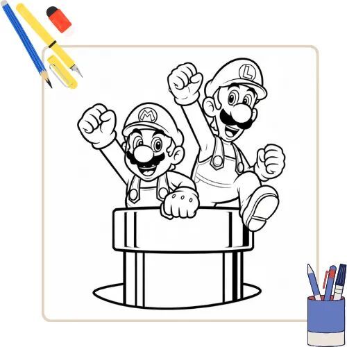 imagens do mario bros para imprimir e colorir