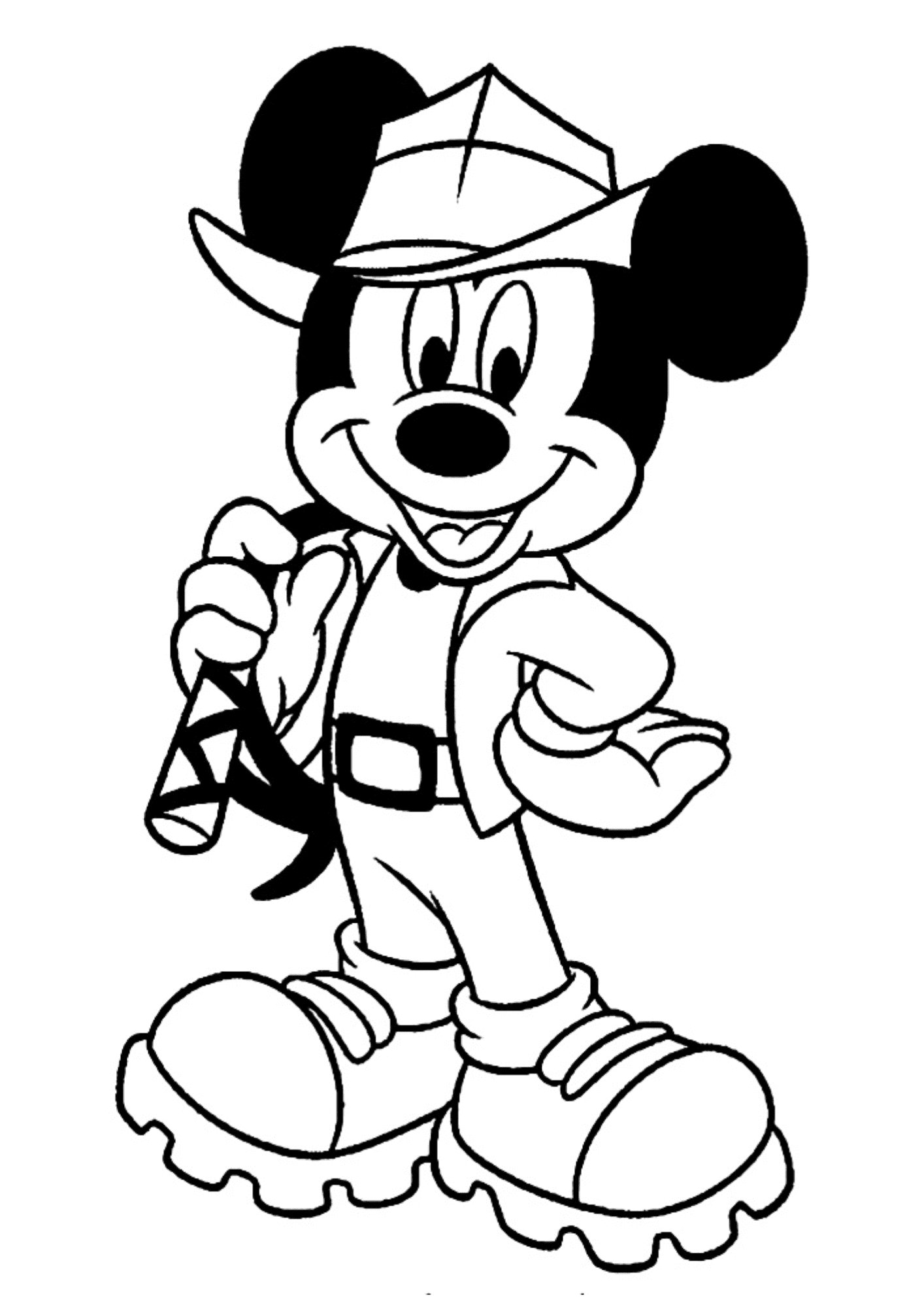 mickey safari para colorir