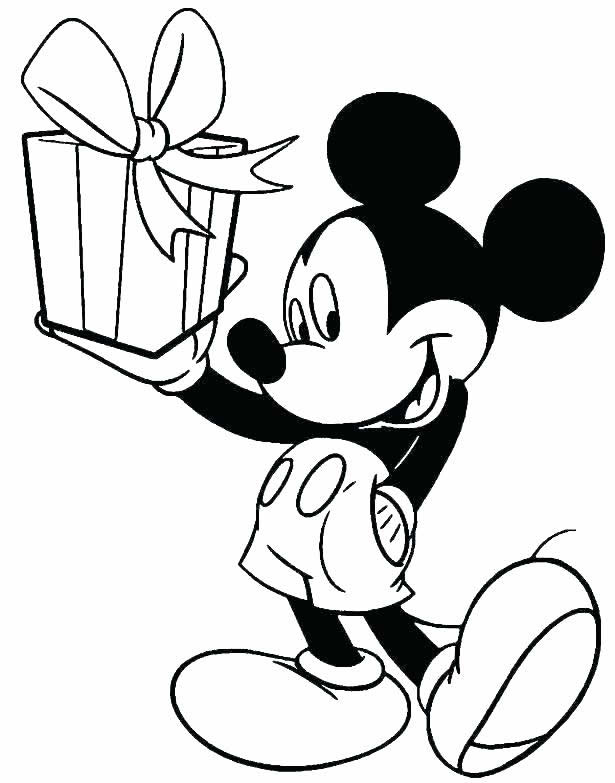 mickey no natal para colorir