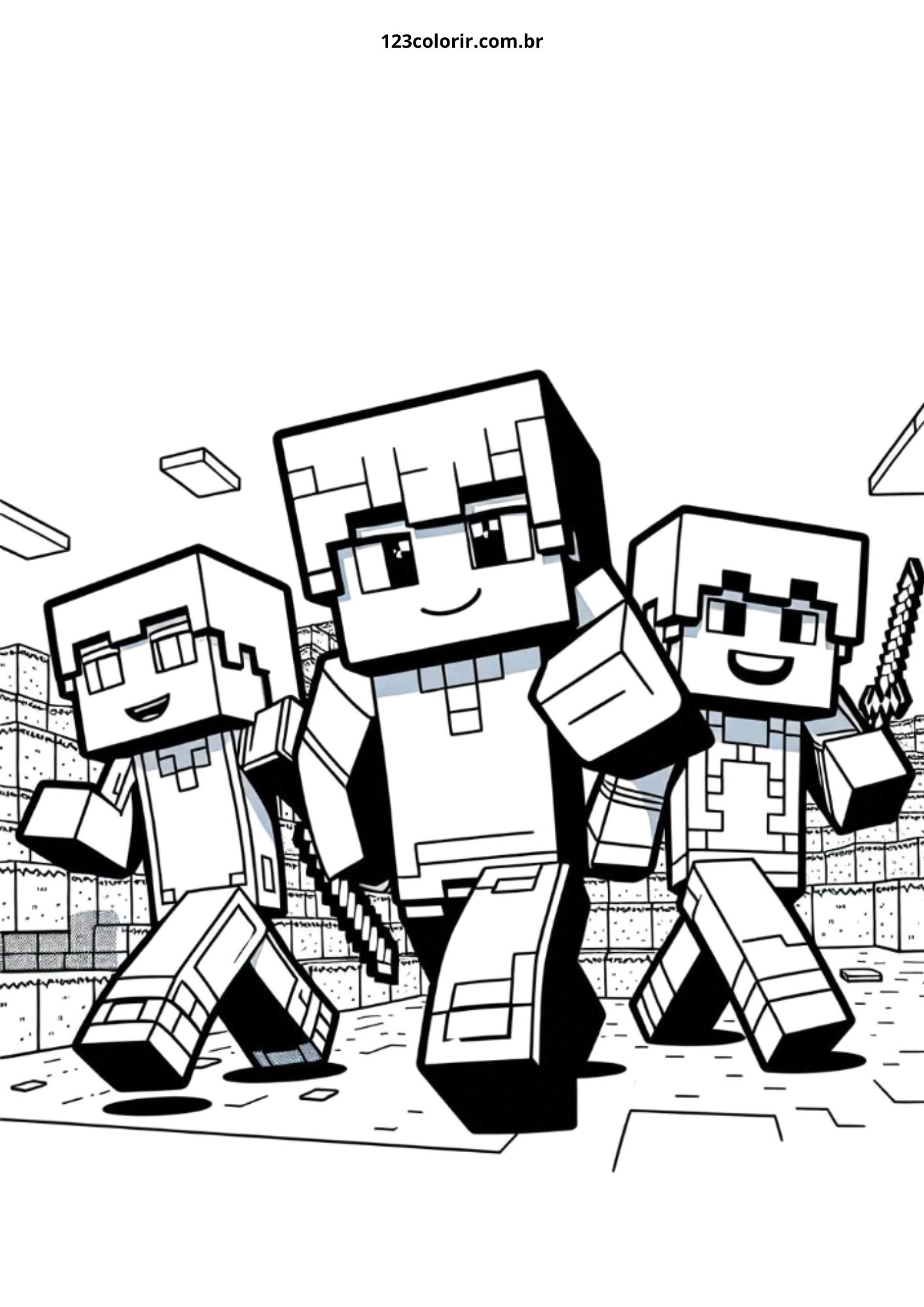 colorir minecraft grátis