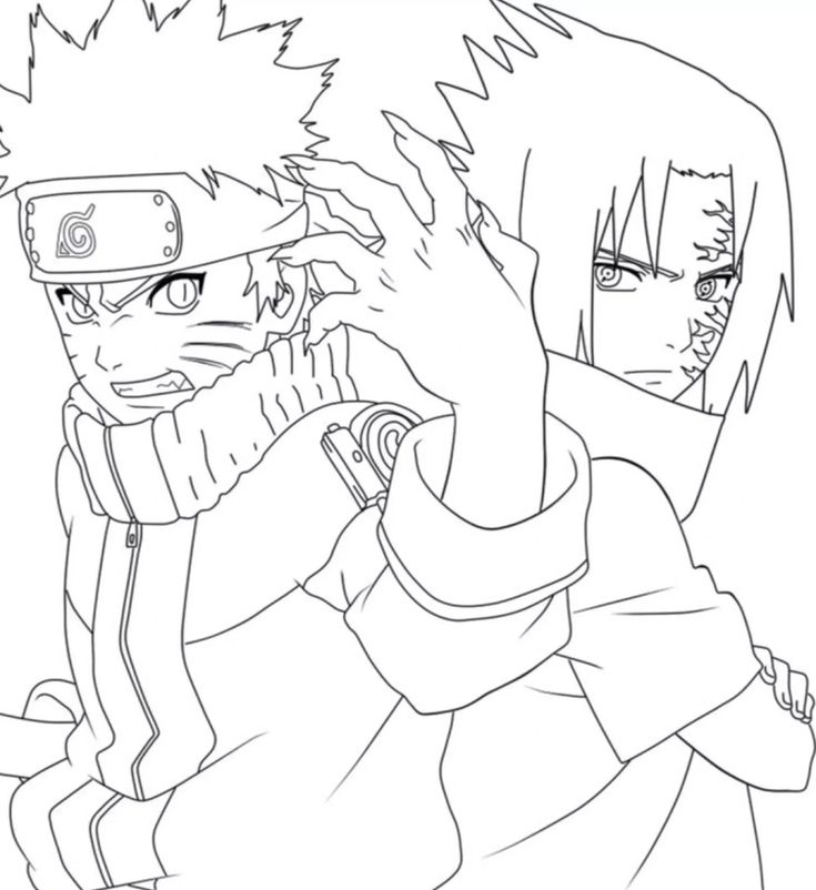naruto clássico para colorir