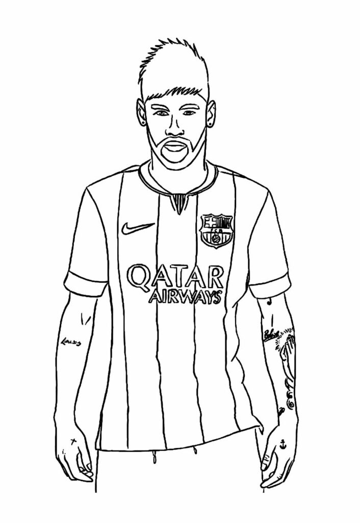 desenho do neymar para imprimir grátis