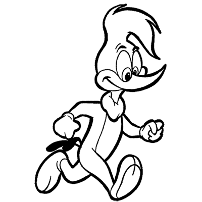 Pica Pau em PDF para colorir