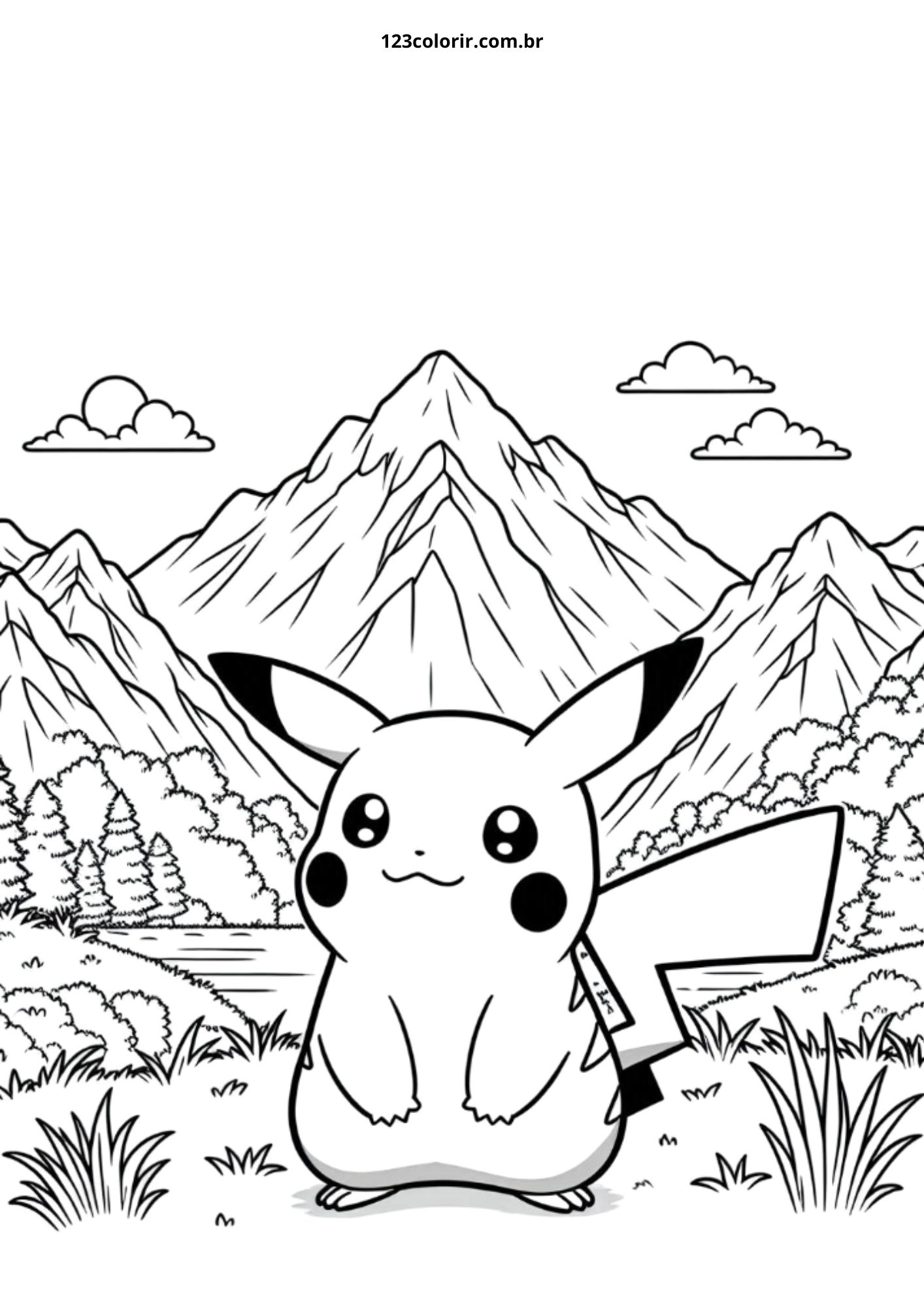 desenhos de pikachu fofos