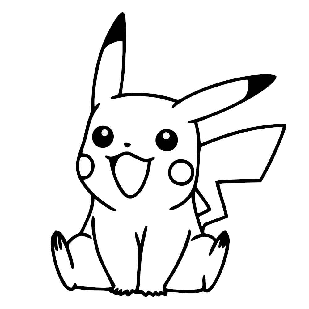 pikachu em png para colorir