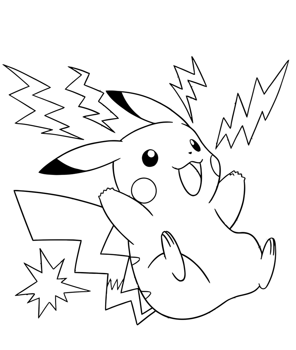 pikachu halloween para colorir