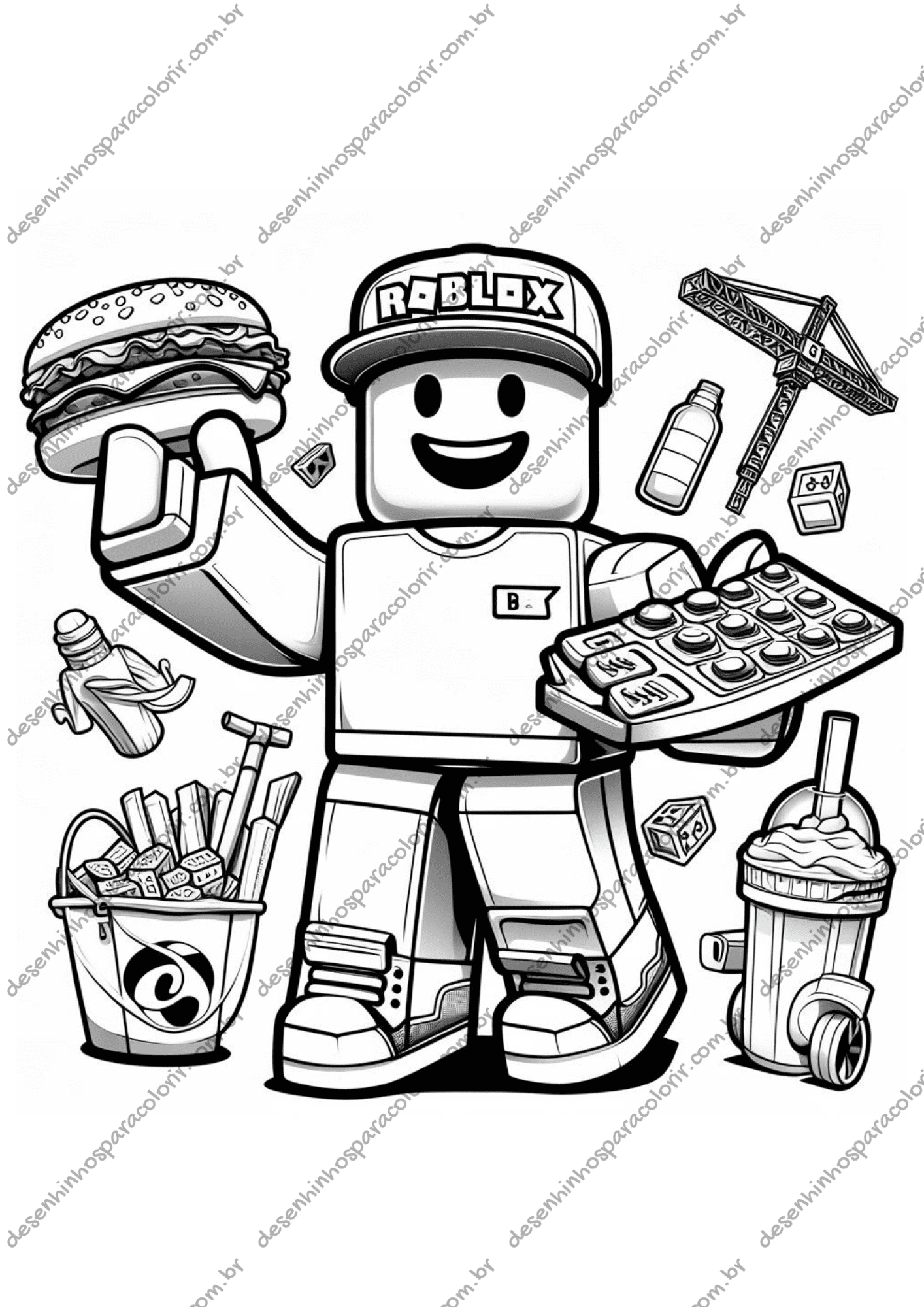 personagens roblox para colorir