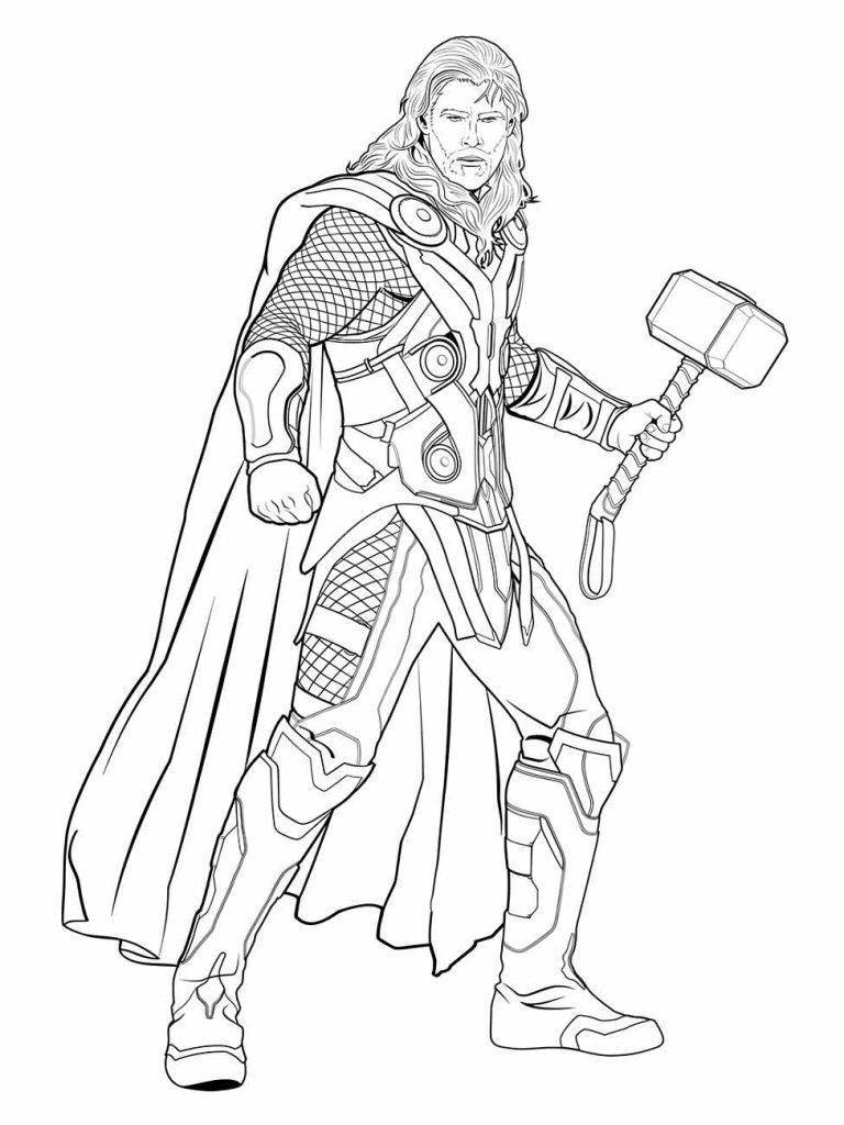 thor para colorir grátis