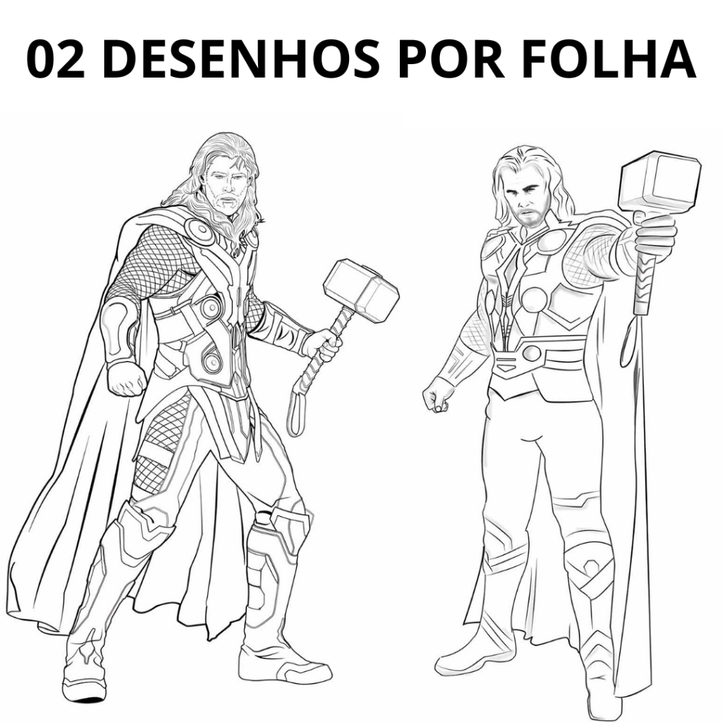 desenhos do deus do trovão para pintar