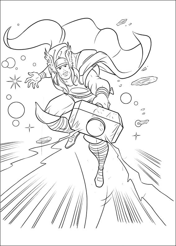 desenho do thor com o martelo