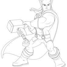 thor vs loki para colorir