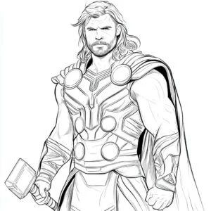 thor para colorir grátis