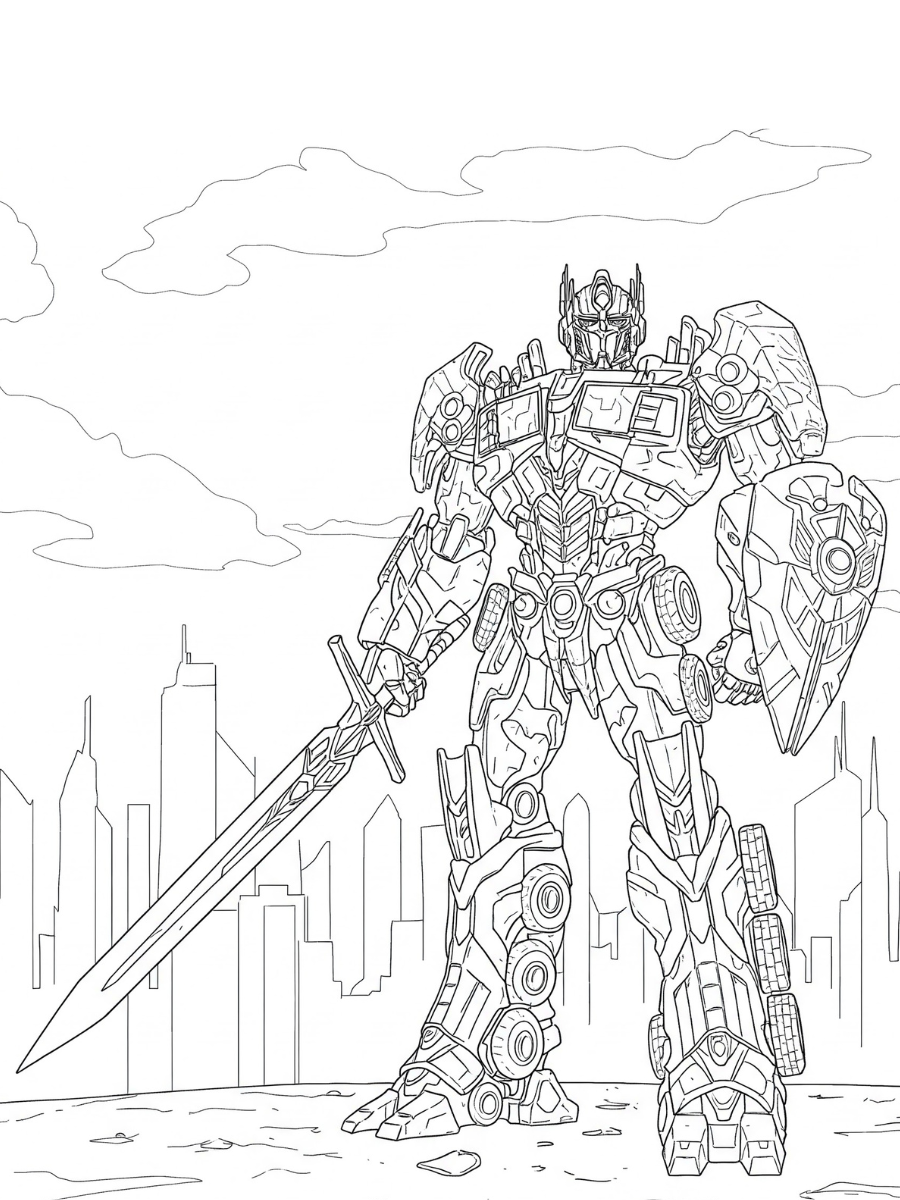 páginas para colorir Transformers