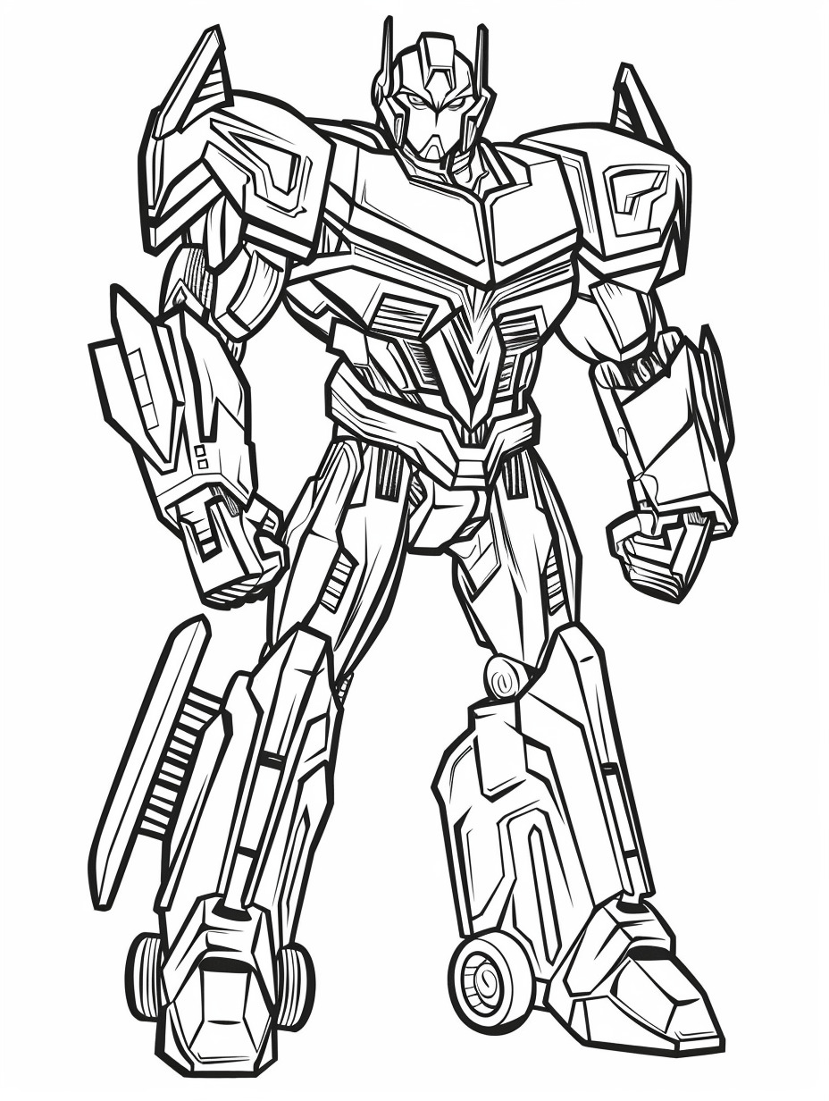 desenhos de carros Transformers para colorir
