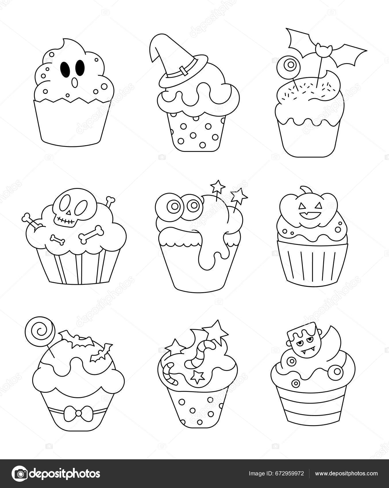 desenho de sobremesa para colorir