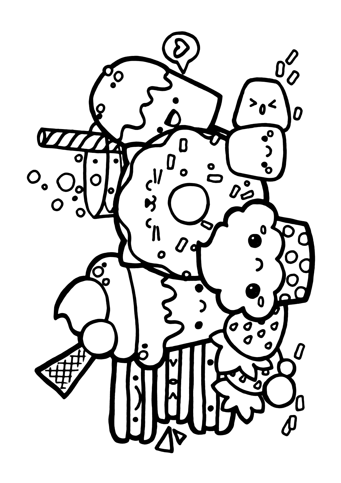 desenho de pirulito para colorir