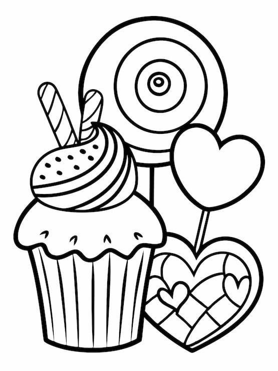 desenho de chocolate para colorir
