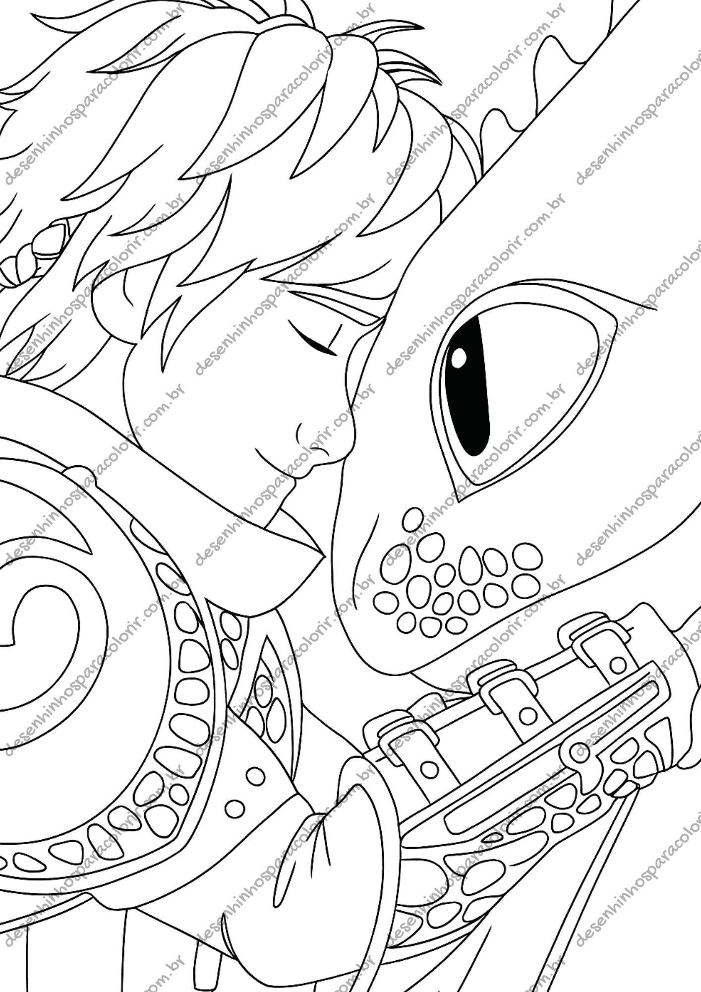 colorir personagem banguela