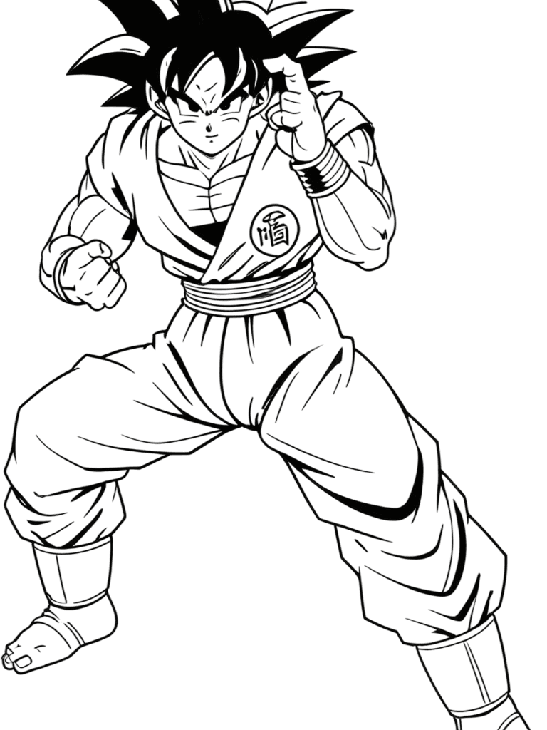 desenho do dragon ball super para colorir