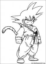 desenho de cena dragon ball para colorir