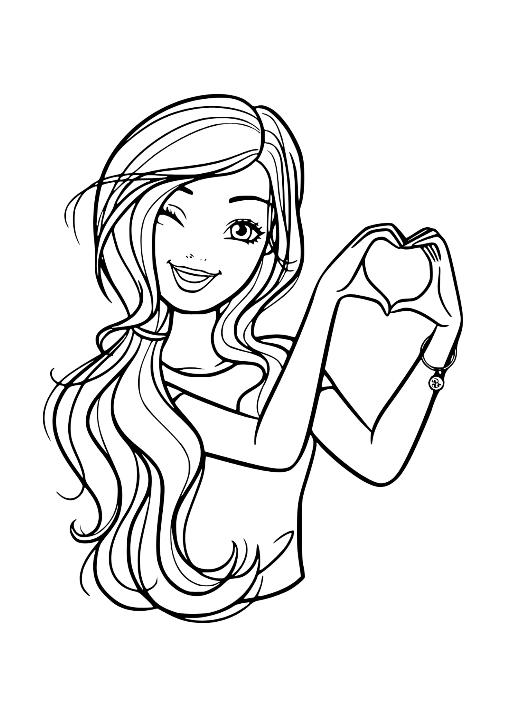 páginas para colorir Barbie