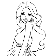 páginas para colorir Barbie