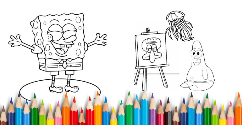 desenhos animados para colorir bob esponja