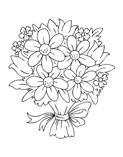 desenho de tulipa para colorir